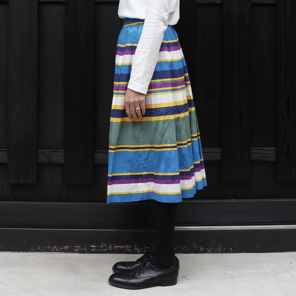VINTAGE ALAN AUSTIN MULTI BORDER SKIRT(ビンテージ フランス製 マルチボーダースカート)