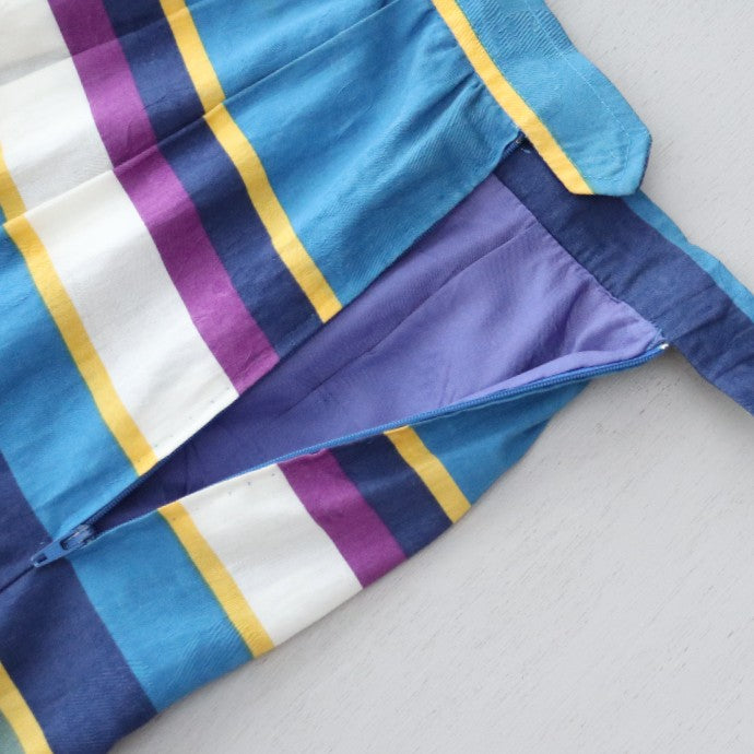 VINTAGE ALAN AUSTIN MULTI BORDER SKIRT(ビンテージ フランス製 マルチボーダースカート)