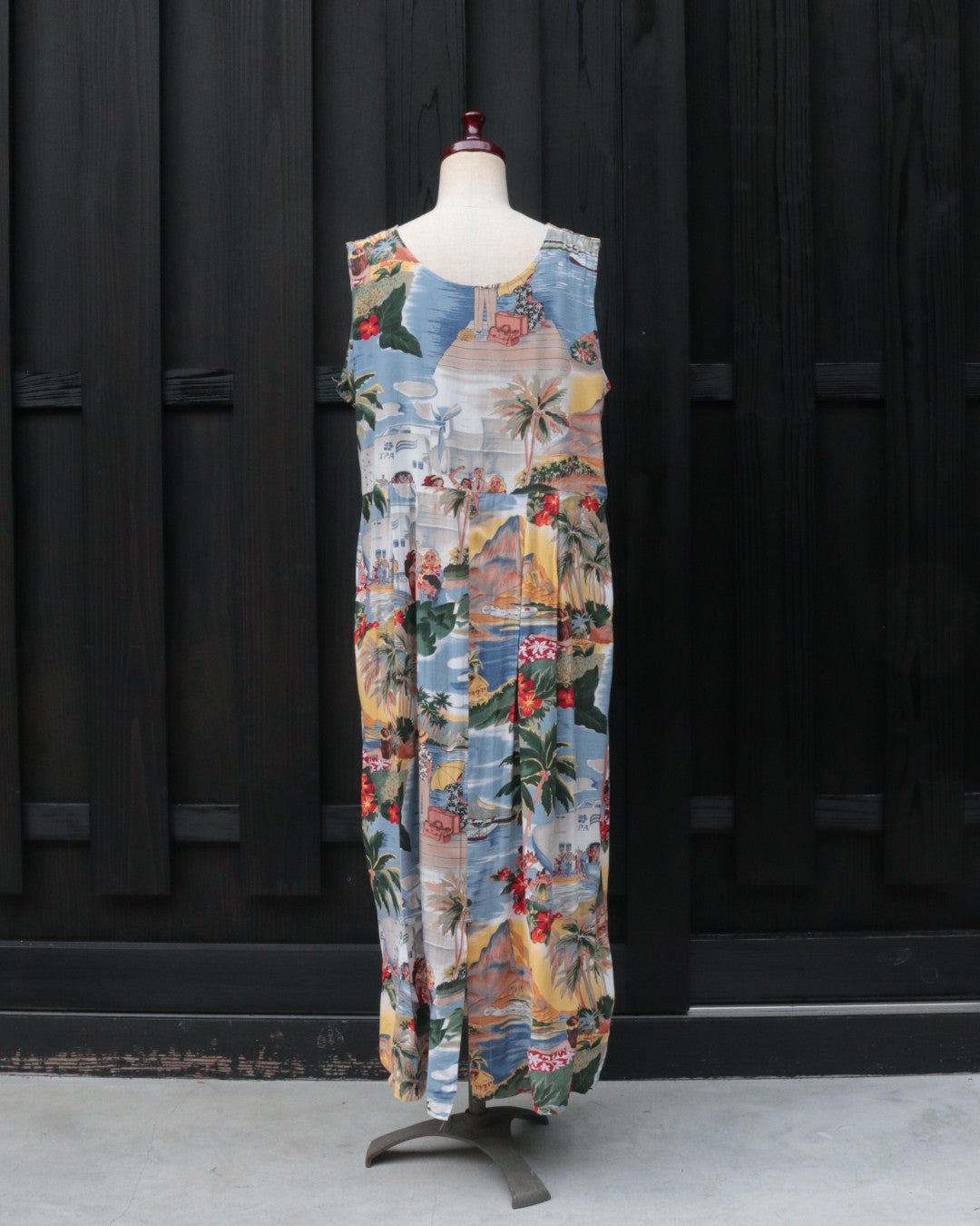 1980's REYN SPOONER HAWAIIAN SLEEVELESS DRESS