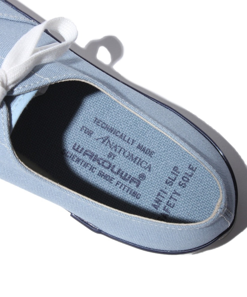 【ANATOMICA】WAKOUWA DECK SHOES LOW WHT SOLE - FADED BLUE / アナトミカ ワクワ デッキシューズ 2024SS