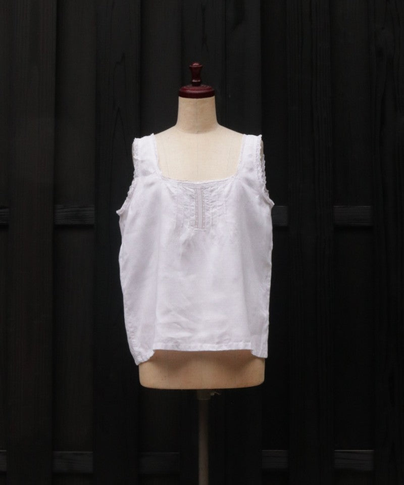 FRENCH ANTIQUE LINEN CAMISOLE - A'r139 Kamakura