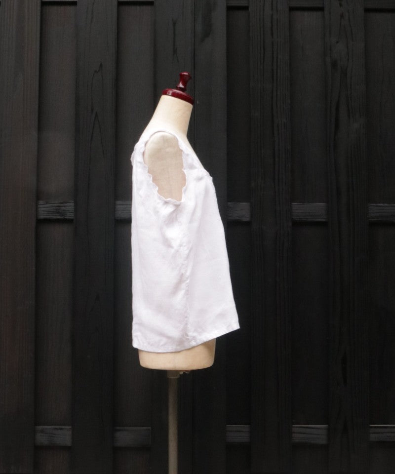 FRENCH ANTIQUE LINEN CAMISOLE - A'r139 Kamakura