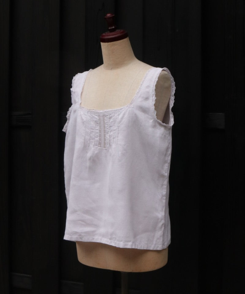 FRENCH ANTIQUE LINEN CAMISOLE - A'r139 Kamakura