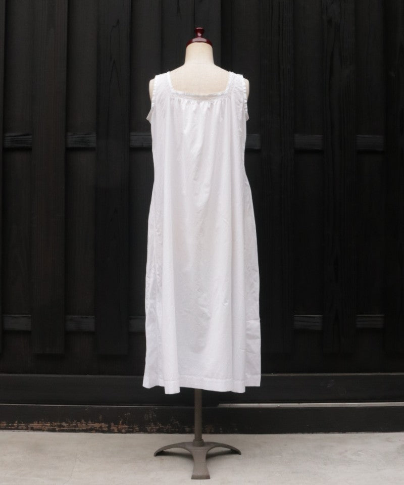 FRENCH ANTIQUE COTTON CAMISOLE NIGHTDRESS - A'r139 Kamakura