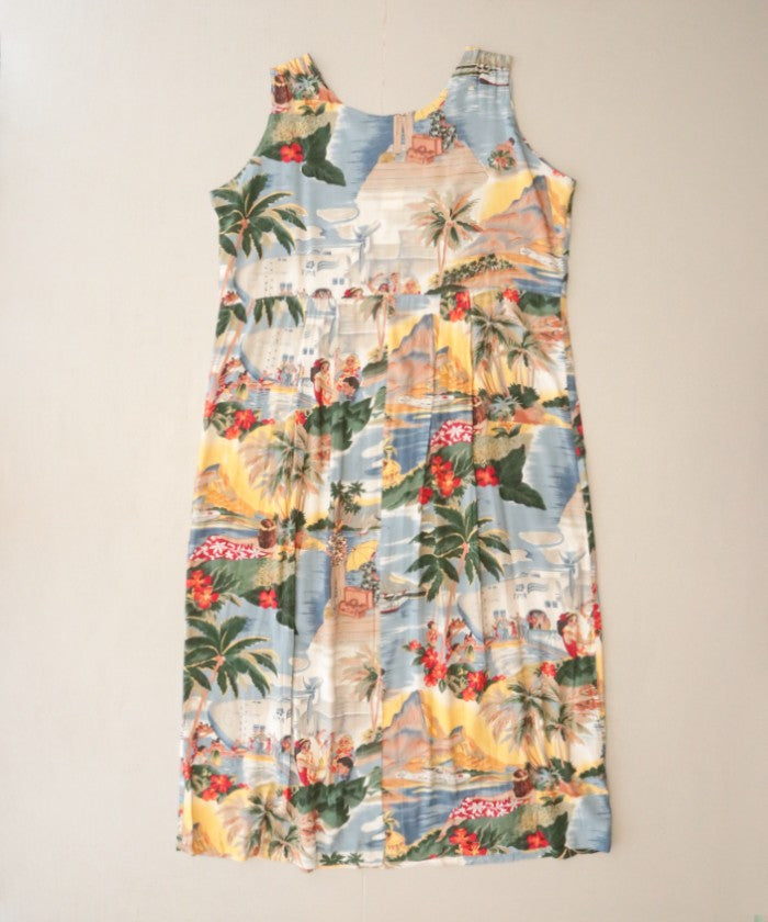 1980's REYN SPOONER HAWAIIAN SLEEVELESS DRESS