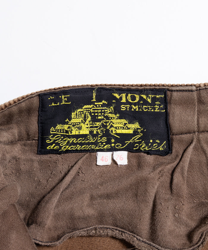 1930-40's LE MONT ST MICHEL CORDUROY WORK PANTS