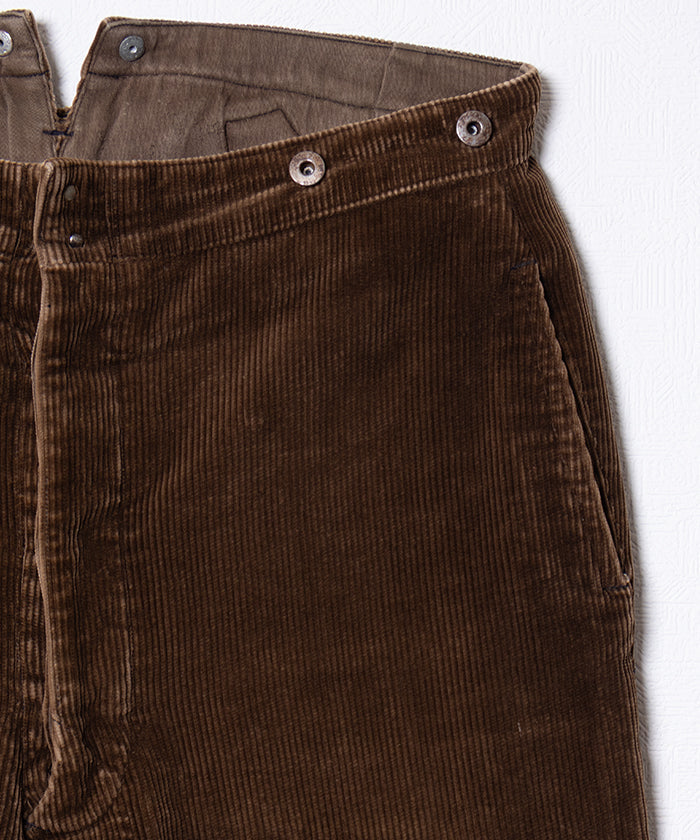 1930-40's LE MONT ST MICHEL CORDUROY WORK PANTS