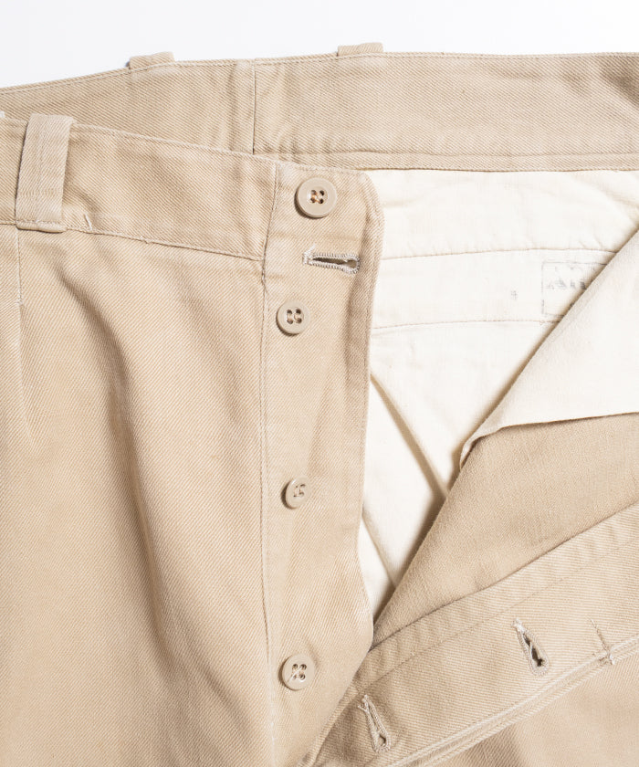 1950-60’s FRENCH ARMY M52 CHINO PANTS - 23 ‐ 2