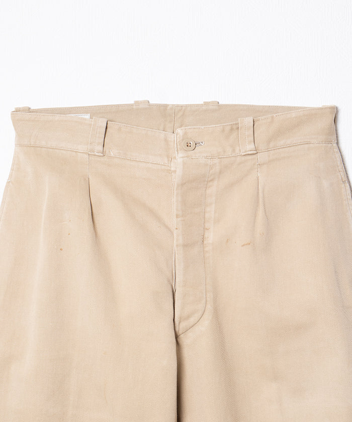1950-60’s FRENCH ARMY M52 CHINO PANTS - 23 ‐ 2