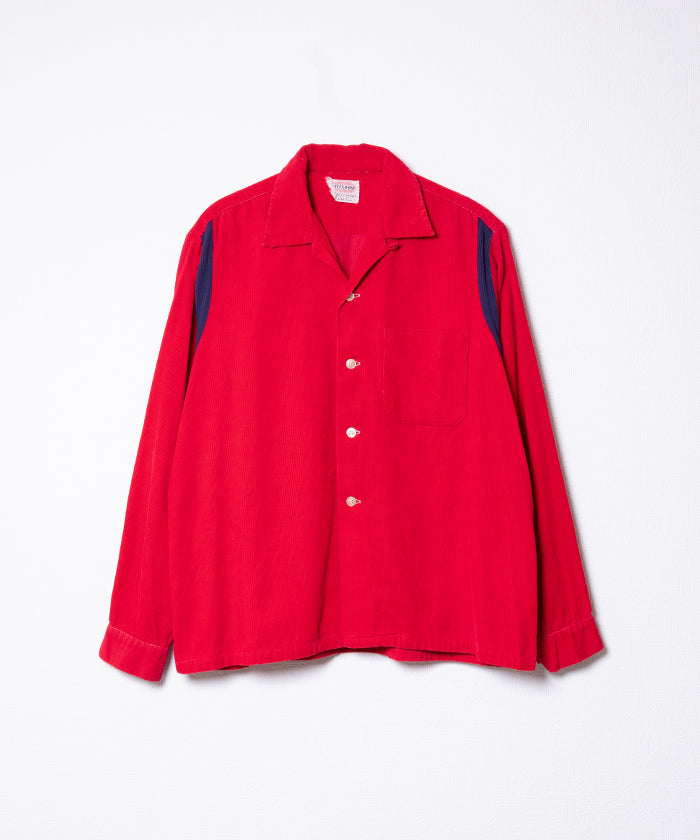 1950's FLEX-O-RIB OPEN COLLAR SHIRT CORDUROY