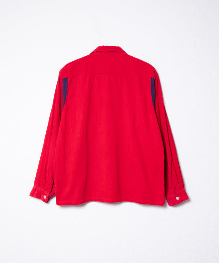 1950's FLEX-O-RIB OPEN COLLAR SHIRT CORDUROY