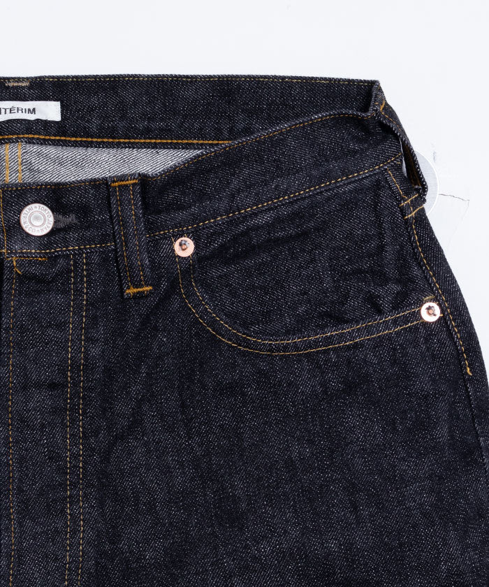 【INTÉRIM】1953XX SHUTTLE DENIM TROUSERS - BLACK / インテリム 1953XX シャトル デニム トラウザーズ 2024AW 新作 正規取扱店 神奈川 鎌倉 通販 オンラインショップ 服