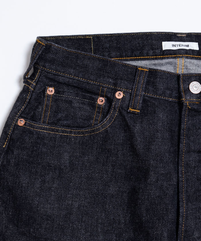 【INTÉRIM】1953XX SHUTTLE DENIM TROUSERS - BLACK / インテリム 1953XX シャトル デニム トラウザーズ 2024AW 新作 正規取扱店 神奈川 鎌倉 通販 オンラインショップ 服