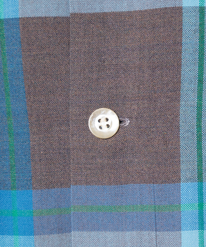 1960-70's BRENT OPEN COLLAR SHIRT VISCOSE RAYON