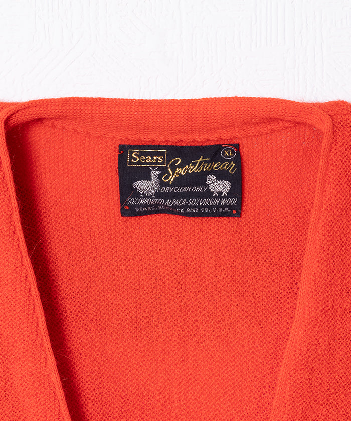 1960's SEARS SPORTSWEAR ALPACA WOOL CARDIGAN