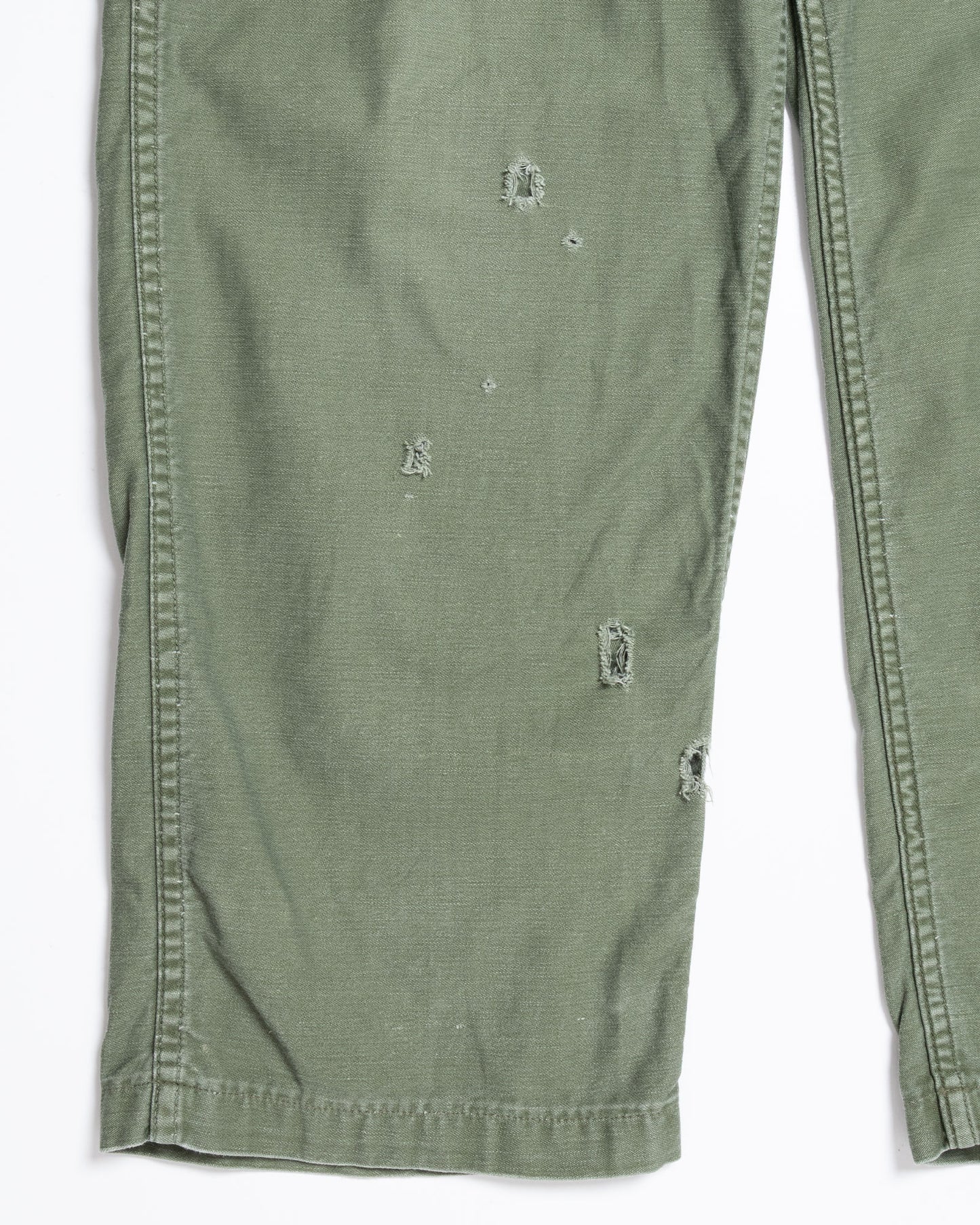 1960's US ARMY UTILITY BAKER PANTS WITH SIDE BUTTON ADJUSTER