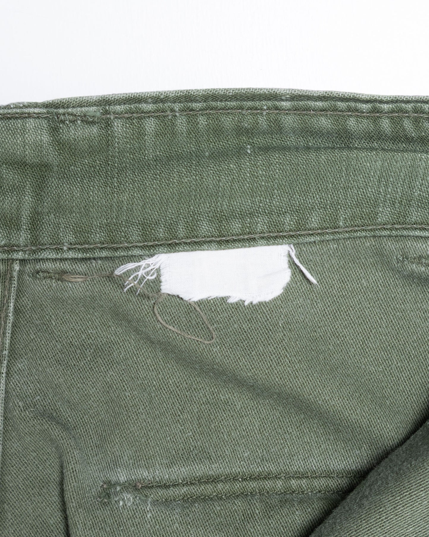 1960's US ARMY UTILITY BAKER PANTS WITH SIDE BUTTON ADJUSTER