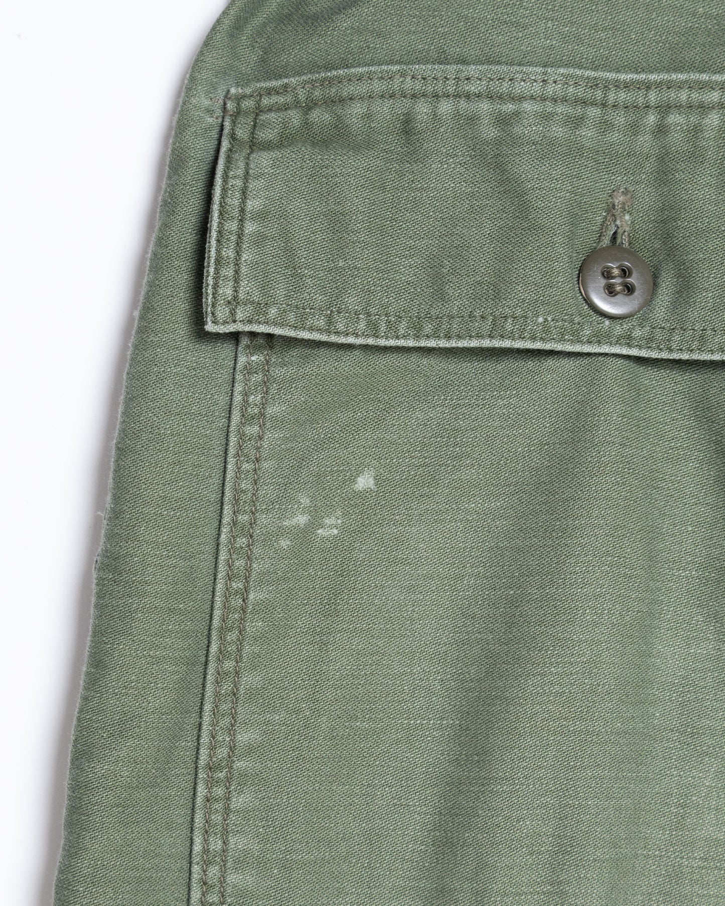 1960's US ARMY UTILITY BAKER PANTS WITH SIDE BUTTON ADJUSTER