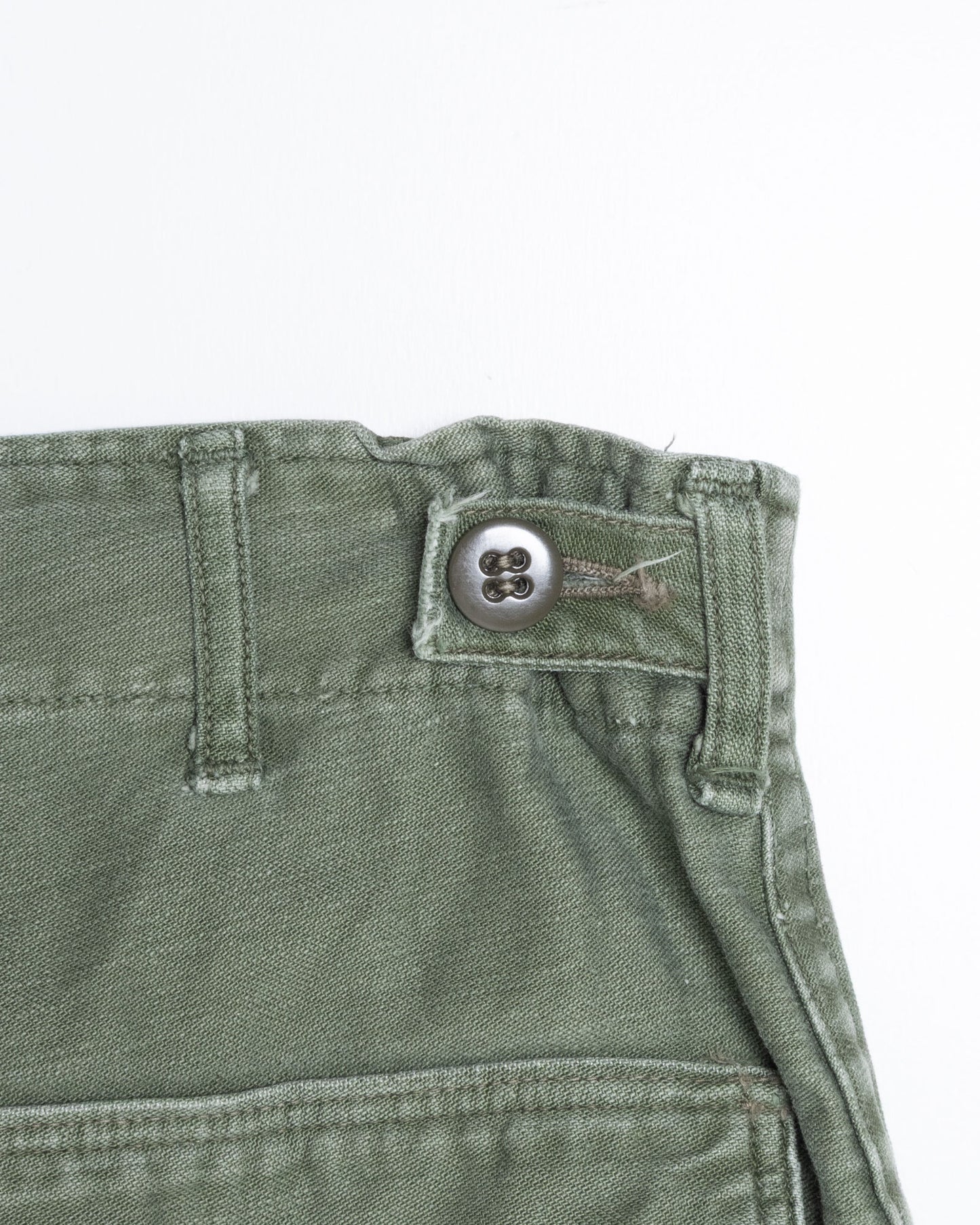 1960's US ARMY UTILITY BAKER PANTS WITH SIDE BUTTON ADJUSTER