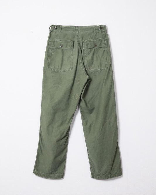 1960's US ARMY UTILITY BAKER PANTS WITH SIDE BUTTON ADJUSTER - A'r139 Kamakura