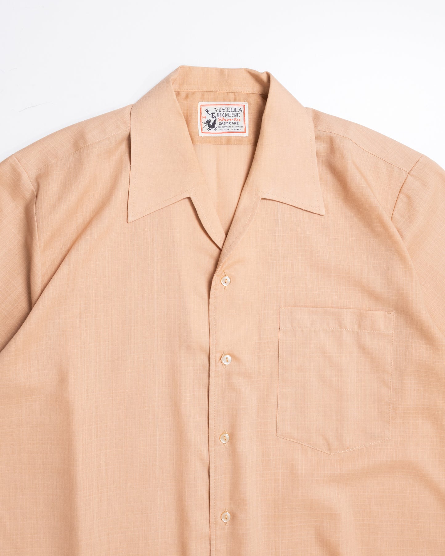 1960's VIYELLA HOUSE SHAN SU OPEN COLLAR SHIRT