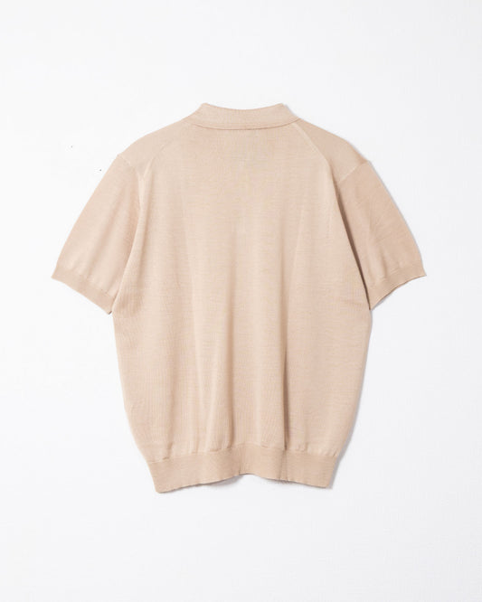 1970's GUY DE BERAC S/S POLO SHIRT DEADSTOCK - BEIGE - A'r139 Kamakura