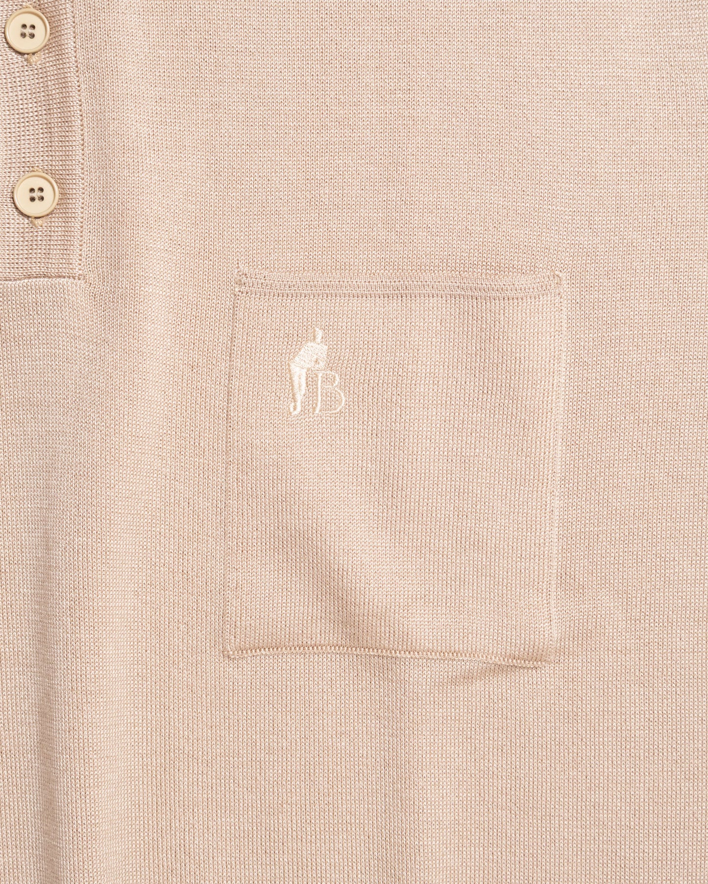 1970's GUY DE BERAC S/S POLO SHIRT DEADSTOCK - BEIGE