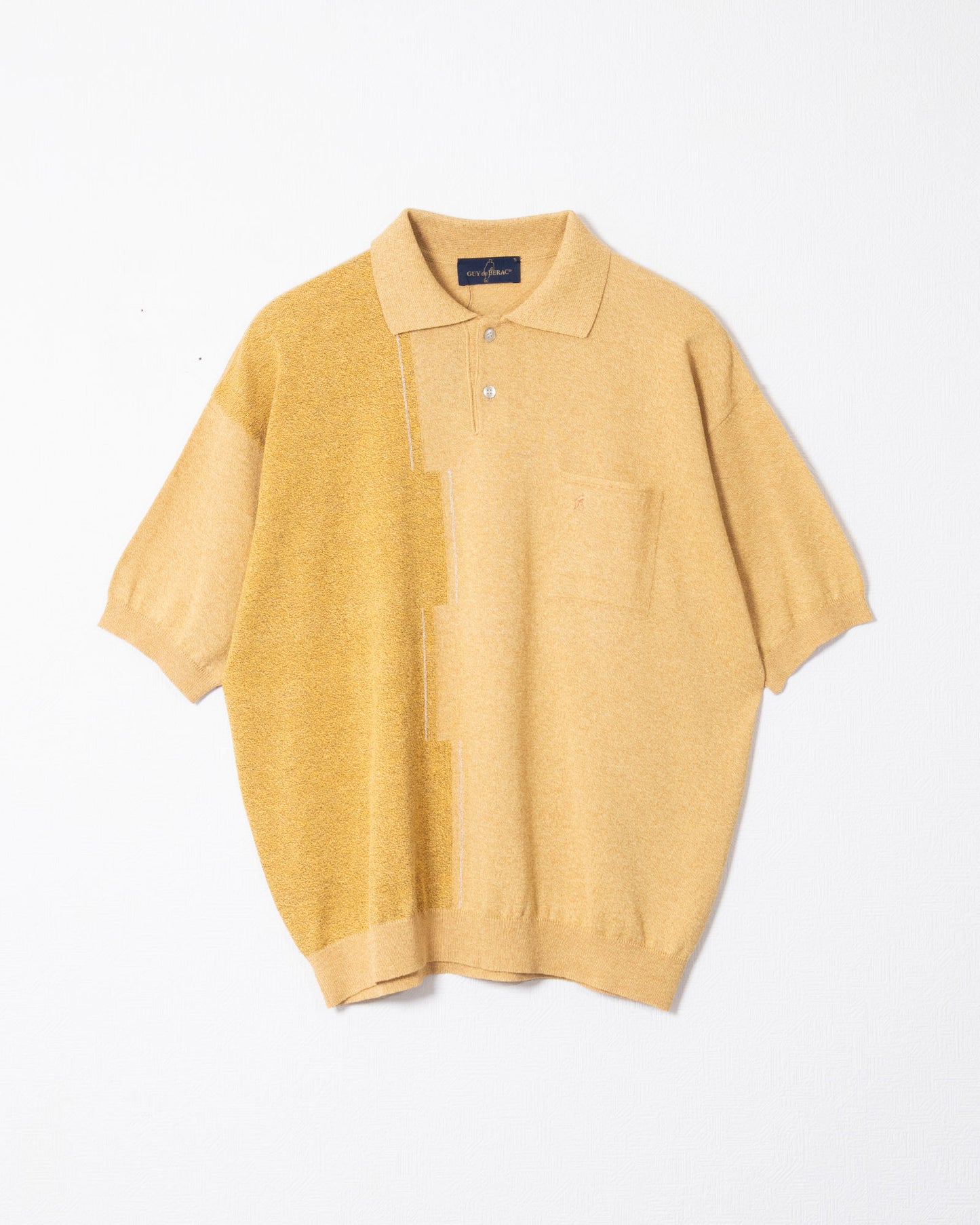1970's GUY DE BERAC S/S POLO SHIRT DEADSTOCK - MUSTARD