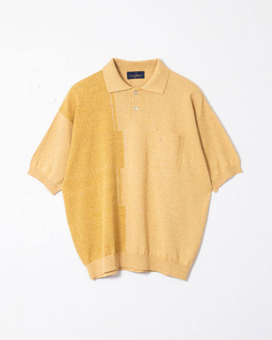 1970's GUY DE BERAC S/S POLO SHIRT DEADSTOCK - MUSTARD - A'r139 Kamakura