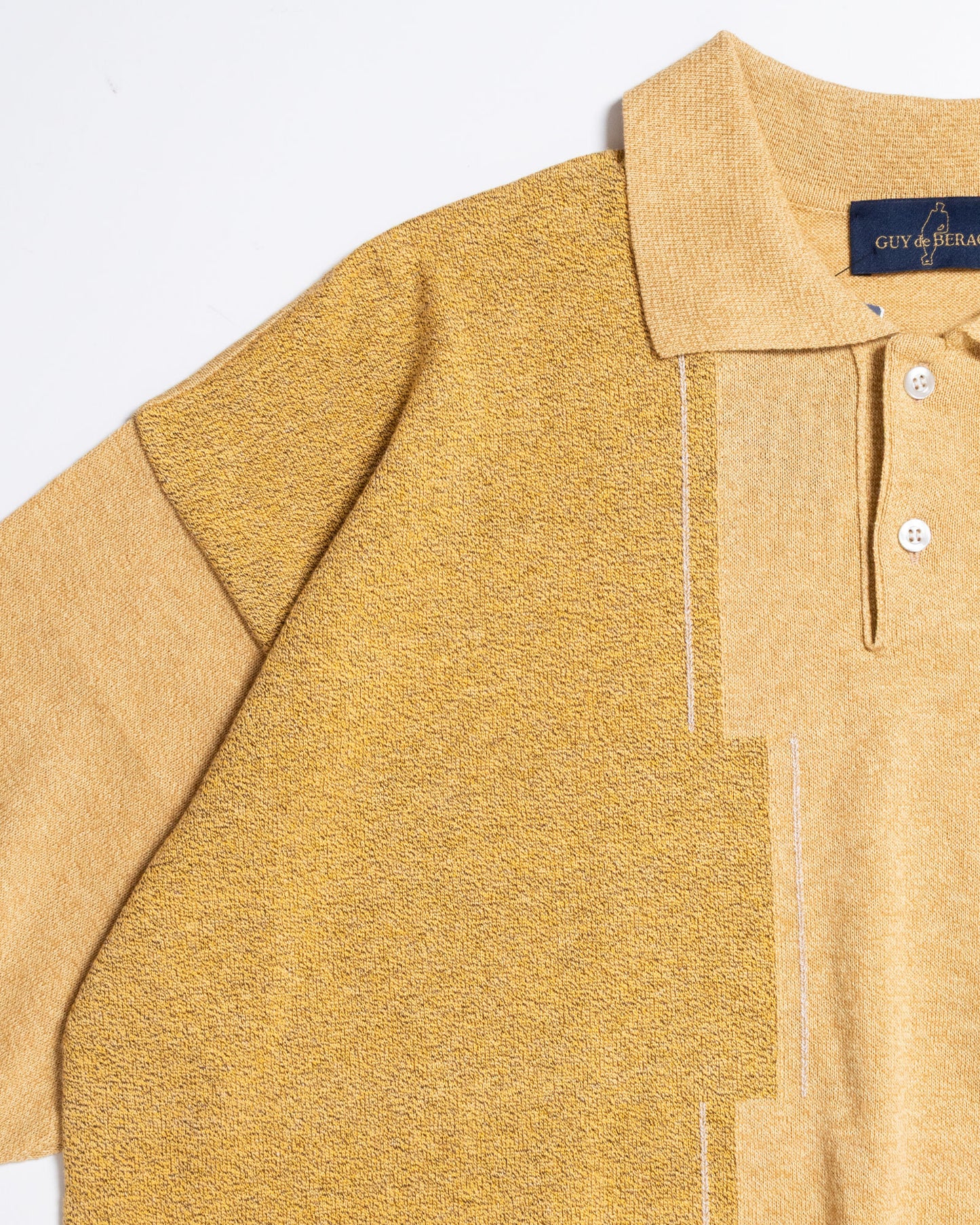 1970's GUY DE BERAC S/S POLO SHIRT DEADSTOCK - MUSTARD