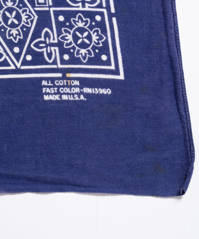 1970’s USA BANDANA RN13960 - NAVY