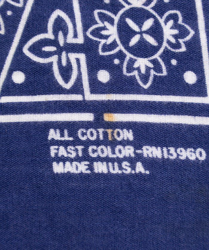 1970’s USA BANDANA RN13960 - NAVY