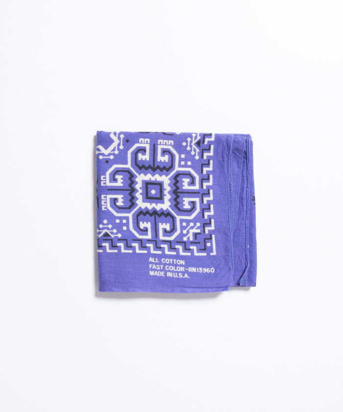 1960-70’s USA BANDANA LIGHTNING RN13960 - BLUISH PURPLE