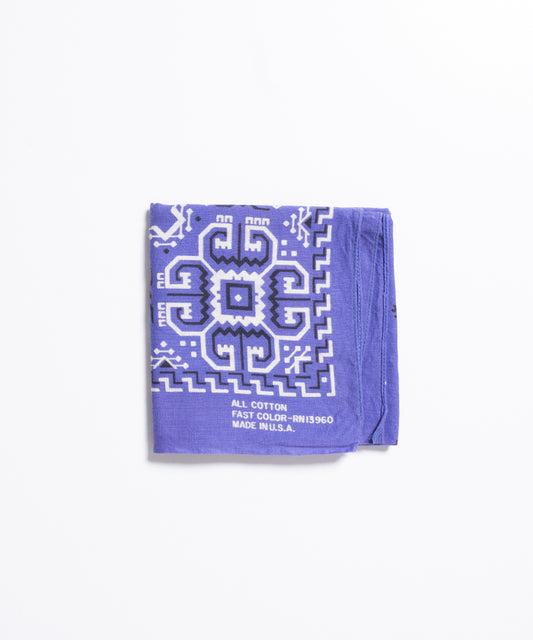 1960-70’s USA BANDANA LIGHTNING RN13960 - BLUISH PURPLE