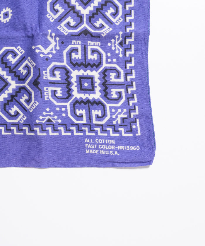 1960-70’s USA BANDANA LIGHTNING RN13960 - BLUISH PURPLE