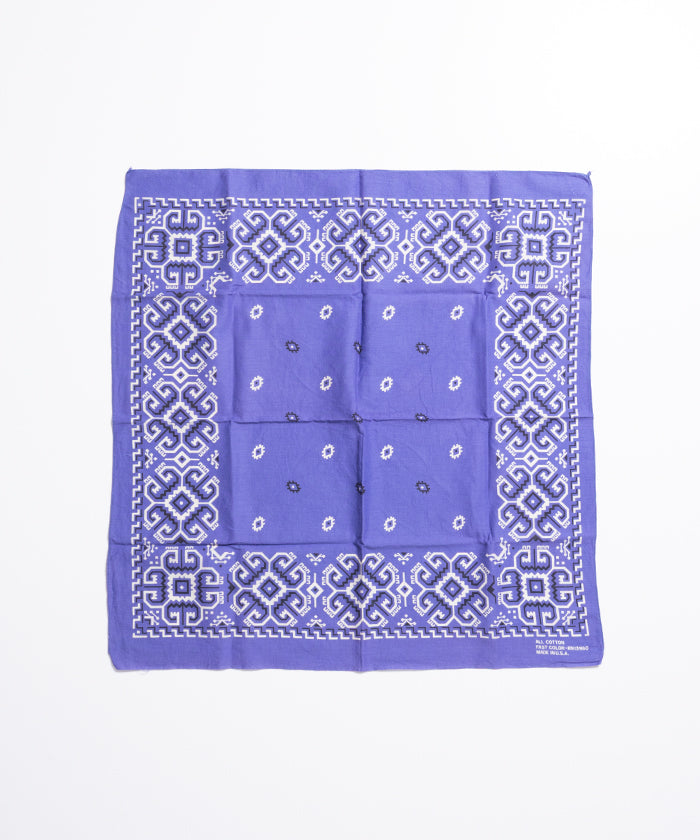 1960-70’s USA BANDANA LIGHTNING RN13960 - BLUISH PURPLE