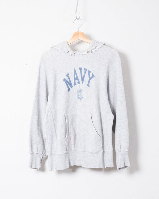  VINTAGE-1980's CHAMPION REVERSE WEAVE HOODIE MADE IN USA US NAVAL ACADEMY - ARZACH KAMAKURA 