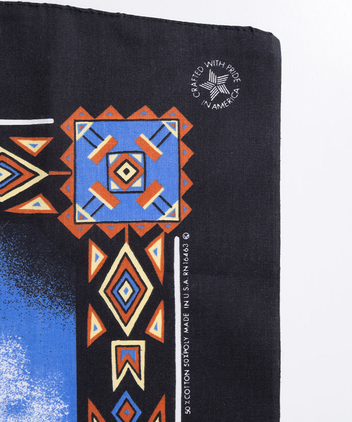 1980’s USA BANDANA RN16463 CHIEF DEADSTOCK / アメリカ製バンダナ ネイティブアメリカン チーフ デッドストック ARZACH KAMAKURA オンラインショップ 通販