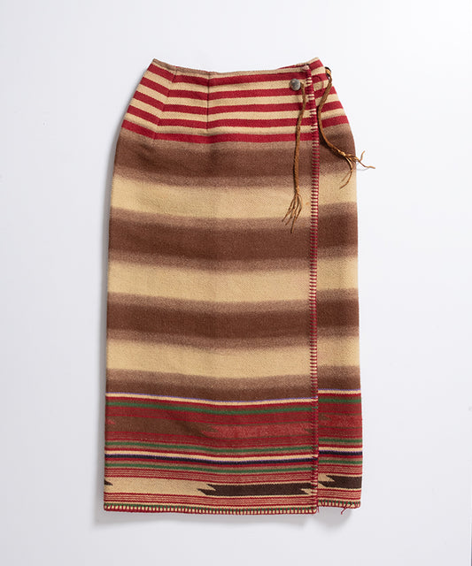 1980-90's POLO COUNTRY NATIVE PATTERN WRAP SKIRT DEADSTOCK