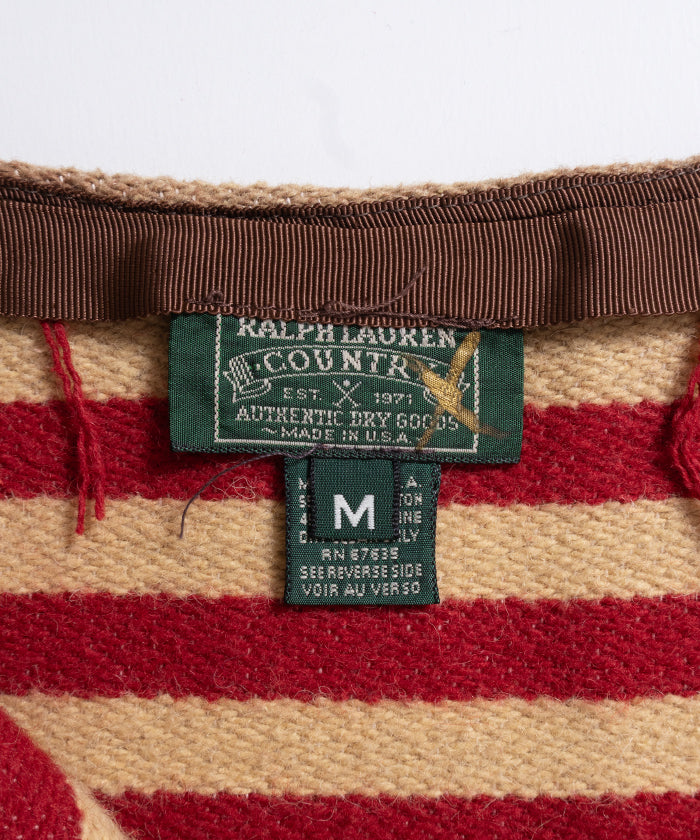 1980-90's POLO COUNTRY NATIVE PATTERN WRAP SKIRT DEADSTOCK