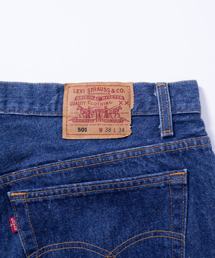 1990’s Levi's 501 INDIGO DENIM MADE IN USA - W38 L34 / リーバイス501 インディゴデニム アメリカ製