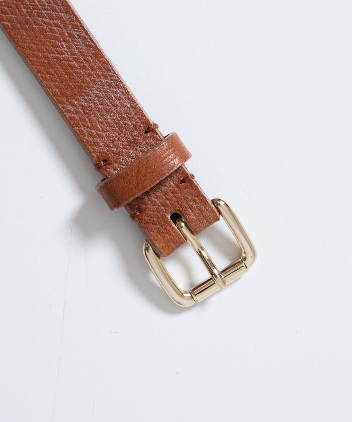 【INTÉRIM】25mm CROSS GRAIN OAK BARK LEATHER BELT / インテリム 25mm クロスグレイン オークバーク レザー ベルト 2026ss 2026春夏 正規取扱店 神奈川 鎌倉 セレクトショップ アルザック鎌倉 オンラインショップ 通販