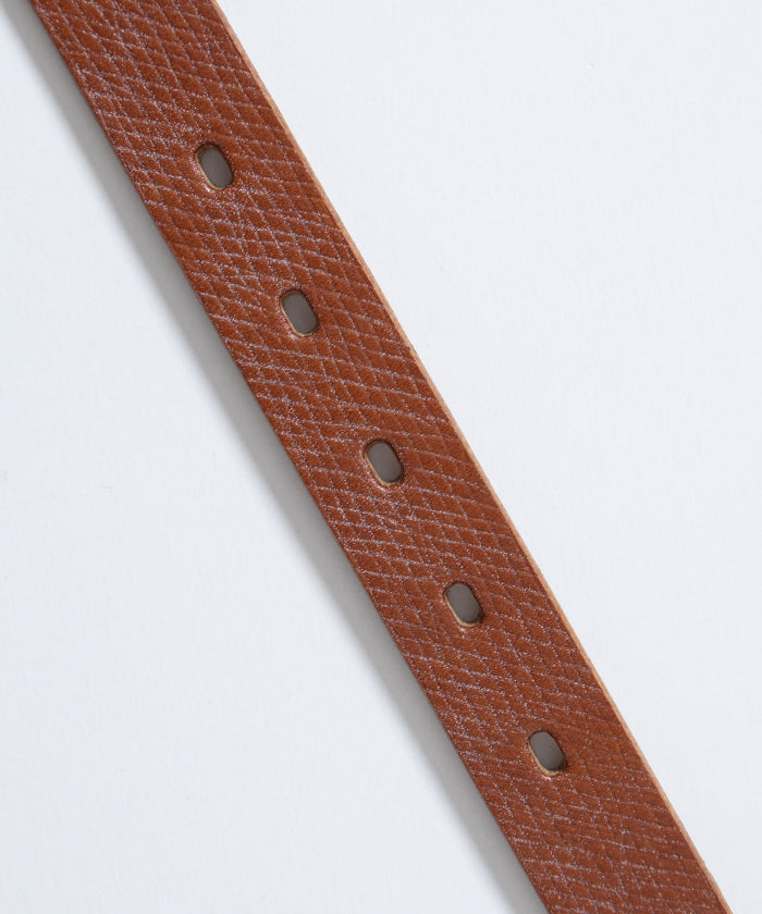 【INTÉRIM】25mm CROSS GRAIN OAK BARK LEATHER BELT / インテリム 25mm クロスグレイン オークバーク レザー ベルト 2026ss 2026春夏 正規取扱店 神奈川 鎌倉 セレクトショップ アルザック鎌倉 オンラインショップ 通販