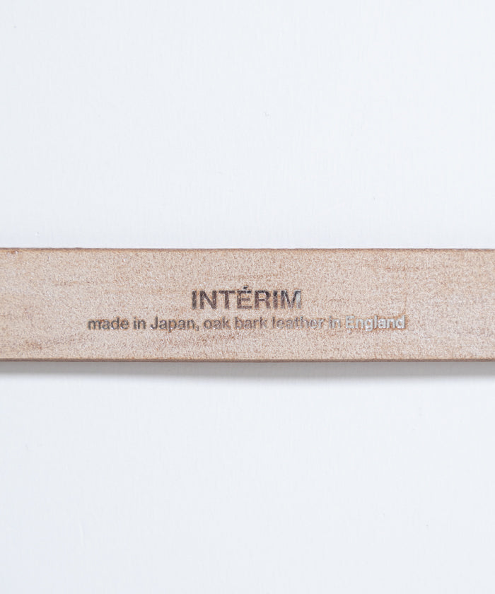 【INTÉRIM】25mm CROSS GRAIN OAK BARK LEATHER BELT / インテリム 25mm クロスグレイン オークバーク レザー ベルト 2026ss 2026春夏 正規取扱店 神奈川 鎌倉 セレクトショップ アルザック鎌倉 オンラインショップ 通販