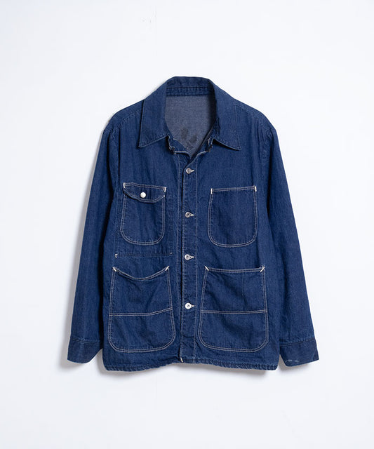 1940~50’s USA DENIM COVERALL / アメリカ 大戦 デニム カバーオール sanforized 1940年代 古着 ヴィンテージ ビンテージ デニムジャケット 大きいサイズ 通販 オンラインショップ
