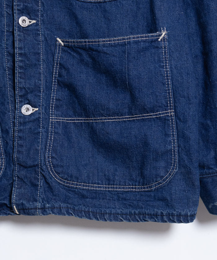 1940~50’s USA DENIM COVERALL / アメリカ 大戦 デニム カバーオール sanforized 1940年代 古着 ヴィンテージ ビンテージ デニムジャケット 大きいサイズ 通販 オンラインショップ 月桂樹ボタン