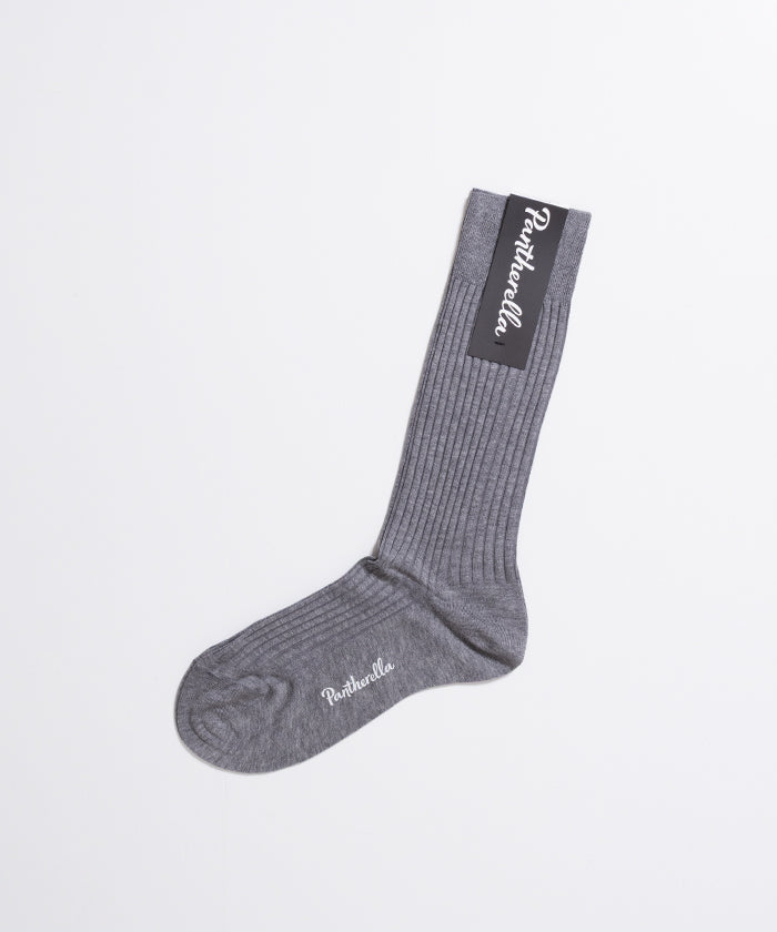 【Pantherella】5614 DANVERS - MID GREY MIX / パンセレラ ダンバース コットン リブ ソックス ‐ ARZACH KAMAKURA 正規取扱店 神奈川 鎌倉 オンラインショップ 通販