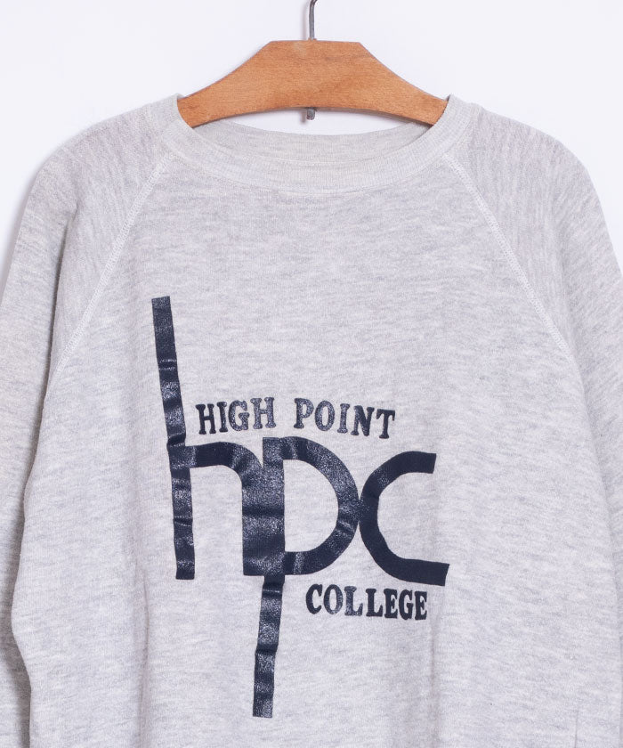 1960's USA VINTAGE RAGLAN SWEAT HIGH POINT COLLEGE / 60s アメリカ製 ヴィンテージスウェット ラグランスリーブ ヴィンスウェ