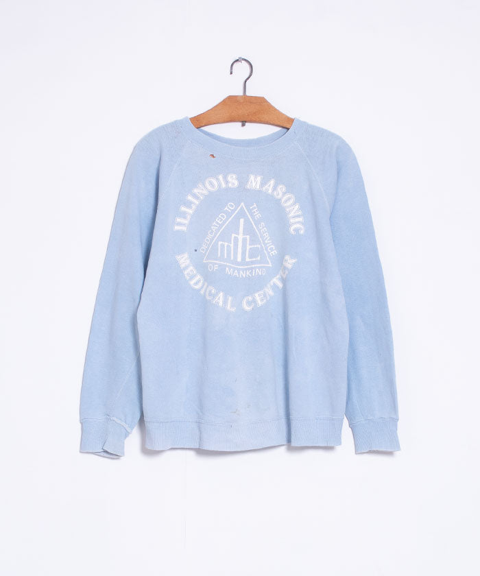 1960's USA VINTAGE RAGLAN SWEAT ILLINOIS MASONIC MEDICAL CENTER / アメリカ製 ヴィンテージスウェット ラグランスリーブ ヴィンスウェ