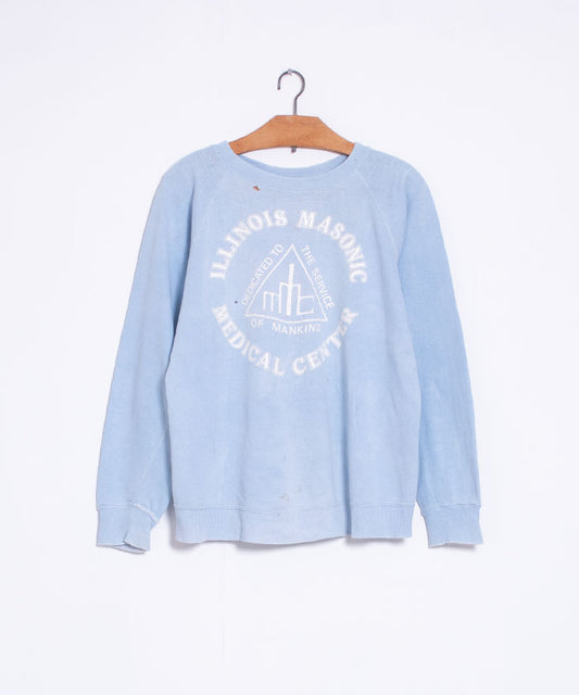 1960's USA VINTAGE RAGLAN SWEAT ILLINOIS MASONIC MEDICAL CENTER / アメリカ製 ヴィンテージスウェット ラグランスリーブ ヴィンスウェ